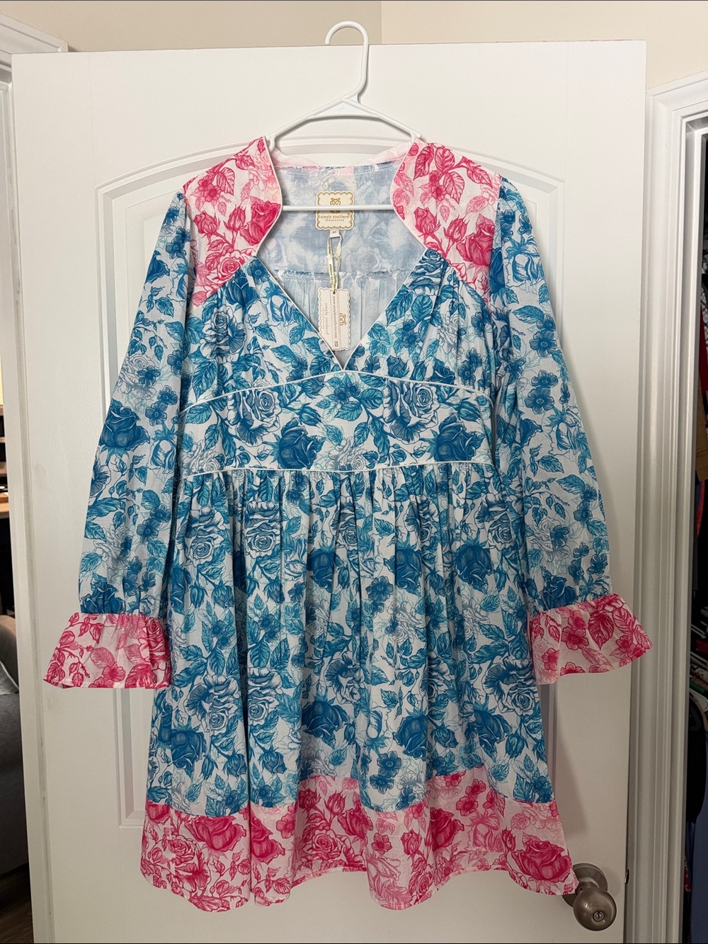 Simply Southern Blue and Pink Floral Dress
